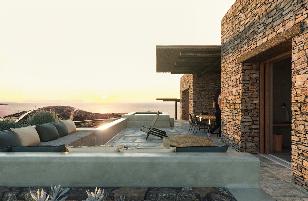 THREE RESIDENCE COMPLEX WITH SWIMMING POOL IN ANTIPAROS ISLAND 