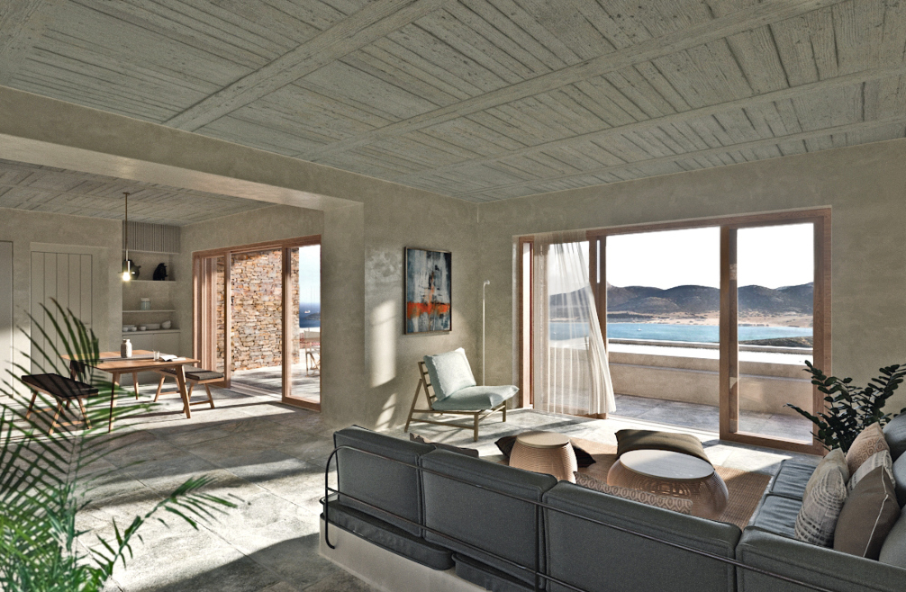 THREE RESIDENCE COMPLEX WITH SWIMMING POOL IN ANTIPAROS ISLAND 