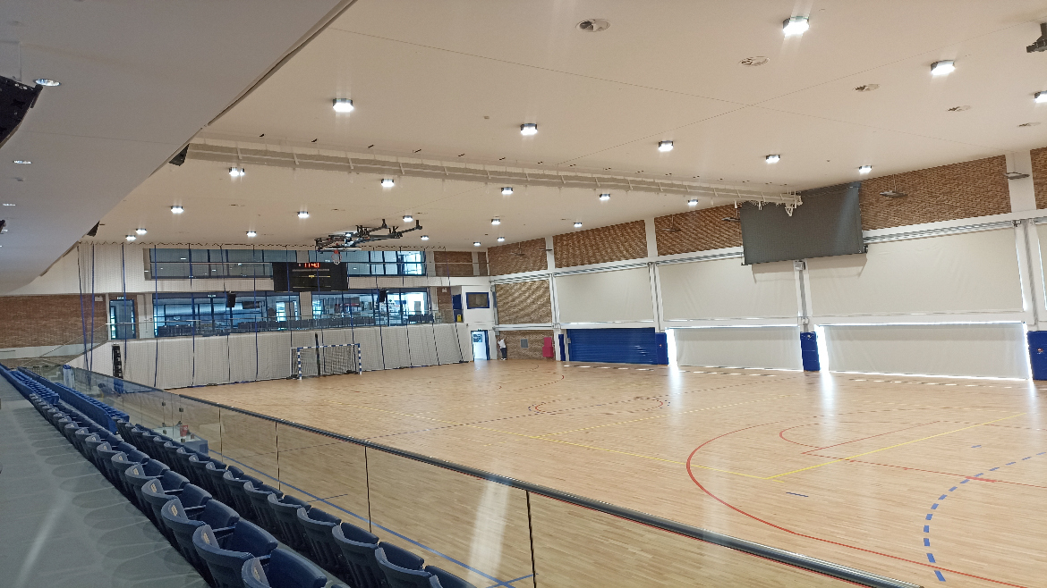 NEW STEEL ROOF CANOPY OF DAIS SPORTS CENTER IN MAROUSI